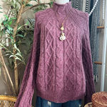 Universal Threads Universal Thread Chunky Knit Braided Bell Sleeve Mockneck Sweater Photo 0