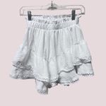 NWT Boho Ruffle High Waist Tiered Crochet Skort Photo 3