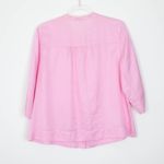 Eileen Fisher Eileen Fisher Womens Silk Blend Button Down Blouse Size M Pink 3/4 Sleeve Boxy Photo 7
