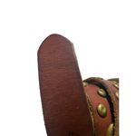 America Eagle Studded Brown LeAther Belt 37 Photo 2