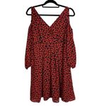 Disney  Colleen Atwood Alice Red Heart Looking Glass Dress Size L Photo 1