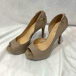 Qupid  mocha tan lace up bow back 6” heels size 8 Photo 1