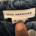 Good American  Good Classic Raw Hem High Rise Jeans Blue Skinnyish Fit Size 2/ 26 Photo 4