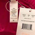 ANDIE  Swim The Cheeky Bikini Bottom Rib Terry Neon Hibiscus Pink M Photo 5