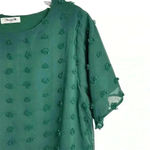 Blooming Jelly Women's Green Short Sleeve Blouse Size M Casual Top Photo 5