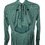 Free People Loveless Printed Satin Backless A Line Midi Dress Emerald Green Sz 2 Photo 7