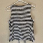 Old Navy  Navy Blue & White Striped Sleeveless Blouse - Small‎ Photo 8