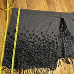 David & Young  Cheetah Animal Print Brown Fringe Poncho Shrug Shawl Wrap Photo 6