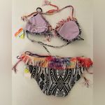 Raisin's 🌞NWT Aztec Print Padded Bra Top & Watercolor Bikini w/ Fringe A Photo 11