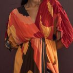 Farm Rio Pleated Wrap Front Kaftan Dress, Size S Photo 2