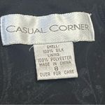 Casual Corner Navy and White Paisley Silk Maxi Slip Skirt Blue Size 8 Photo 3