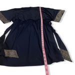 Jessica Howard NWOT Blouson Tie-Waist Dress Navy Blue New Dolman Sleeves Sequins Photo 8