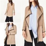 ZARA  Beige Knit Waterfall Open Front Cardigan Jacket Size M Photo 1