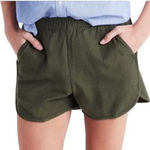 Madewell Desert Green Pull On Shorts Pockets Elastic Waist Women'sā Size XS Photo 0