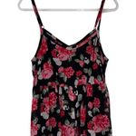 Torrid  Romantic Floral Babydoll Top Black Pink Floral Lined‎ Size L Photo 0