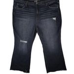 Terra & Sky  Jeans Womens 26W Crop Bootcut Raw Hems Distressed High Rise Stretch Photo 0