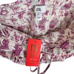 River Island  NWT Colorful Smocked Bandeau Short Off Shoulder Puff Sleeve Top L Photo 4