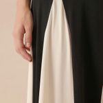 Rihoas Women's Black Contrasting Pleated Slip Maxi Dress Size XL Photo 2