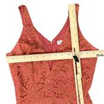 Dress the Population  Burnt Orange Gold Lace Tiered V-Neck Midi Dress size S Photo 5