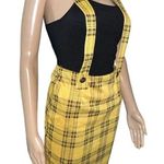 Popular 21  yellow plaid suspender skirt Photo 1