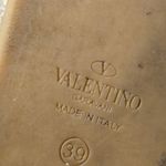 Valentino Garavani Black rockstud leather ballerina flat espadrilles Size 39 Photo 6