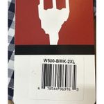 Chef Works 2XL Navy White Gingham Dress Shirt W500 BWK Womens Long Sleeve Blue Size 2X Photo 3