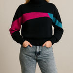 Vintage OSSI Ski Wear Colorblock Sweater Unisex 80s 90s Size M Photo 0