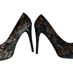 Guess Black Lace Overlay High Heels Photo 2