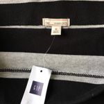 Gap New Mini Pencil Skirt XS 0 2 Black Gray Rugby Stripe Cotton Jersey Bodycon Photo 2