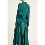 SELF PORTRAIT Ladies Dark Green Tie sleeve Jersey Top Size 2 Photo 5