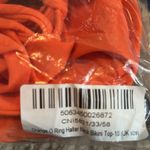 Pretty Little Thing  Orange O-Ring Halter Bikini Top NWT US 6 Photo 2