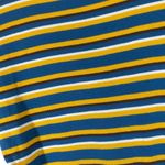 ZARA Blue & Yellow Multicolor Striped Short Sleeve Cropped Top Women Sz L Photo 6