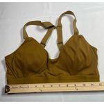 Fabletics  WOMENS Gold Mustard STRAPPY BACK SPORTS BRA Size‎ M Photo 3