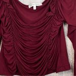 See The Shades Large Jr’s Burgundy Cropped Long Sleeve Scrunched Top Size undefined Photo 2