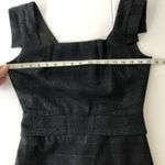 Club Monaco Black & Silver Metallic Sheath Dress Size 4 Square neckline Tailored Photo 7