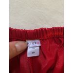 Vintage Pink by KMart 2 Piece Satin Pajama Set Womens Large Red Embroider Pocket Photo 9