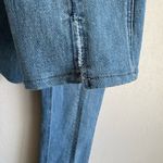 J.McLaughlin Mid Blue Denim Pin Stripe Faux Split Hem Straight Leg Jean Womens 0 Photo 2