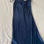 Bebe  navy slip satin midi dress  Photo 2