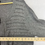 Talbots Cardigan Sweater Women XL Gray Beaded Lambswool Soft Holiday Cocktail Photo 6