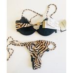 VIX Paulahermanny tiger stripe 2 piece bikini swimsuit Tan Size M Photo 4