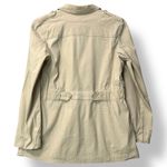 Chico's Women Utility Linen Blend Blazer Jacket Beige S Military Safari Travel Photo 2
