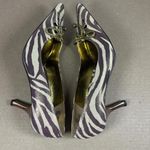 J RENEE' Leather Tiger Stripe Copper Shine Stiletto Size 6.5 Gold Photo 6