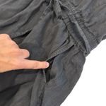 frame denim Frame Patch Pocket Short Sleeve Linen Blend Button-Down Romper Size Small Photo 6