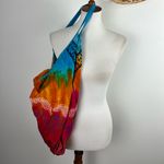 Multicolored Boho Tote Bag Summer Beach Resort Style Casual Colorful Pink Photo 2