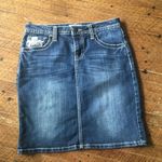 Earl JeanY2K denim 4 blingy pockets western skirt Blue Photo 0