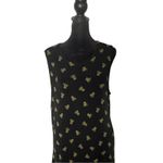 Coldwater Creek Maxi Dress Pineapple Print Womens L Black Slinky Cruise Resort Photo 2