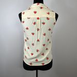 Japna  Novelty Watermelon Printed Tie Front Collared Tank Sz Small Photo 5