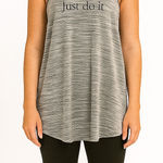 Nike Dri-Fit Size Small Grey Open Back Athletic Tank Top. Photo 0