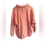 Aerie Women's Oversized V-Neck Collared Sweatshirt Orange Size M Photo 10