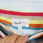 Shaycation x Revolve Elsie Rainbow Mini Skirt Women's Large Ruffles Festival NEW Photo 12